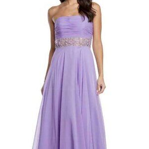 NWT Aspeed Design L1609 Chiffon Prom Dress Purple Size M